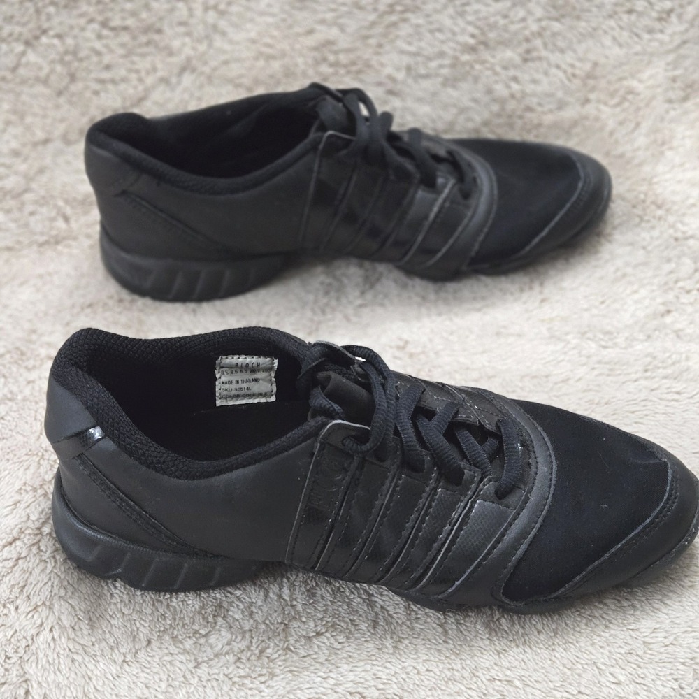 Bloch Black Dancing Sneakers Shoes Size 8.5 Performance Lace-up - Picture 4 of 8